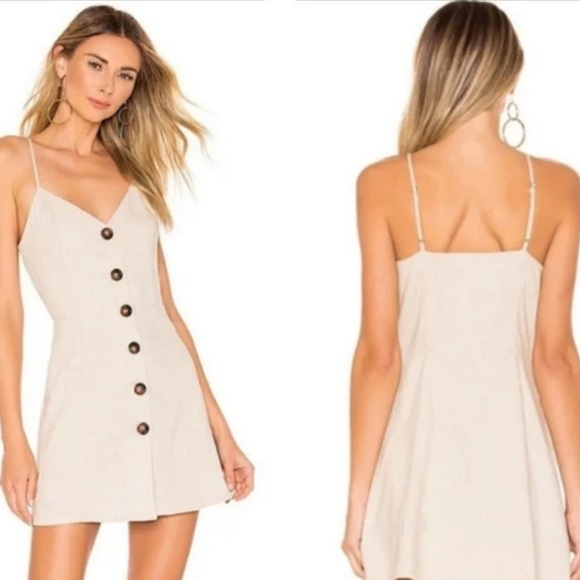 Revolve x SuperDown Linen Button Down Mini Dress - Picture 1 of 4